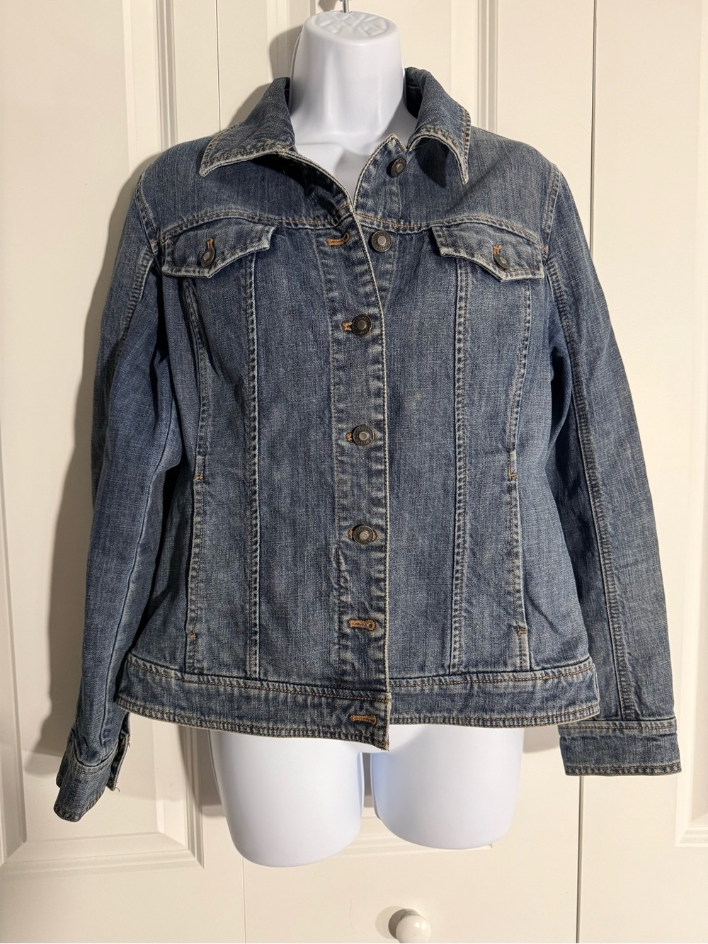 Coldwater Creek Medium Wash Blue Denim Jacket